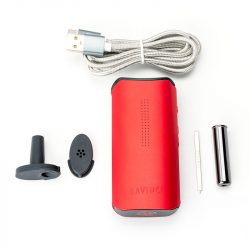 red DaVinci IQC Vaporizer package contents