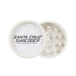white Santa Cruz Shredder 2-Piece hemp Grinder