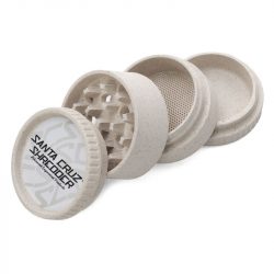 white Santa Cruz Shredder 4-Piece hemp Grinder