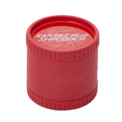 red Santa Cruz Shredder 4-Piece hemp Grinder