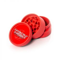 red Santa Cruz Shredder 3-Piece hemp Grinder